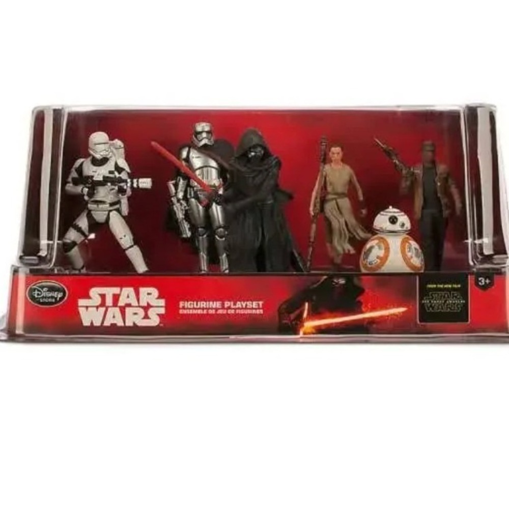Disney Store Star Wars The Force Awakens Deluxe Figurine Set 10 Piece New Box